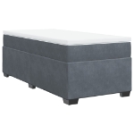 Giroletto a Molle con Materasso Grigio Scuro 90x190 cm Velluto