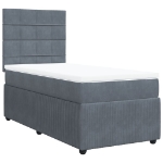 Giroletto a Molle con Materasso Grigio Scuro 90x190 cm Velluto