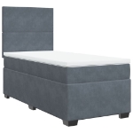 Giroletto a Molle con Materasso Grigio Scuro 90x190 cm Velluto