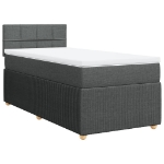 Giroletto a Molle con Materasso Grigio Scuro 90x200 cm Tessuto