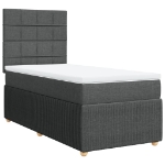 Giroletto a Molle con Materasso Grigio Scuro 90x200 cm Tessuto