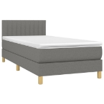 Giroletto a Molle con Materasso Grigio Scuro 90x200 cm Tessuto