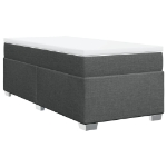 Giroletto a Molle con Materasso Grigio Scuro 90x200 cm Tessuto