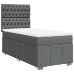 Giroletto a Molle con Materasso Grigio Scuro 90x200 cm Tessuto