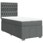 Giroletto a Molle con Materasso Grigio Scuro 90x200 cm Tessuto