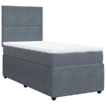 Giroletto a Molle con Materasso Grigio Scuro 90x200 cm Velluto