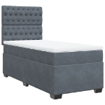 Giroletto a Molle con Materasso Grigio Scuro 90x200 cm Velluto