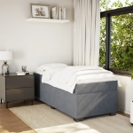 Giroletto a Molle con Materasso Grigio Scuro 90x200 cm Velluto