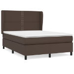 Giroletto a Molle con Materasso Marrone 140x190cm in Similpelle