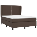 Giroletto a Molle con Materasso Marrone 140x200cm in Similpelle