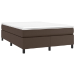 Giroletto a Molle con Materasso Marrone 140x200cm in Similpelle