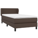 Giroletto a Molle con Materasso Marrone 90x200 cm in Similpelle