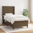 Giroletto a Molle con Materasso Marrone Scuro 100x200cm Tessuto
