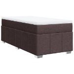 Giroletto a Molle con Materasso Marrone Scuro 100x200cm Tessuto