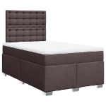 Giroletto a Molle con Materasso Marrone Scuro 120x200cm Tessuto