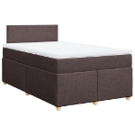 Giroletto a Molle con Materasso Marrone Scuro 120x200cm Tessuto