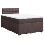 Giroletto a Molle con Materasso Marrone Scuro 120x200cm Tessuto