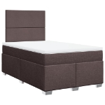 Giroletto a Molle con Materasso Marrone Scuro 120x200cm Tessuto