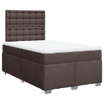 Giroletto a Molle con Materasso Marrone Scuro 120x200cm Tessuto