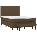 Giroletto a Molle con Materasso Marrone Scuro 140x190cm Tessuto