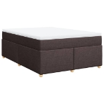 Giroletto a Molle con Materasso Marrone Scuro 140x190cm Tessuto