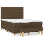 Giroletto a Molle con Materasso Marrone Scuro 140x190cm Tessuto