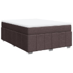 Giroletto a Molle con Materasso Marrone Scuro 140x190cm Tessuto