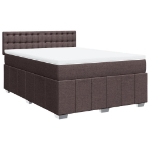 Giroletto a Molle con Materasso Marrone Scuro 140x190cm Tessuto