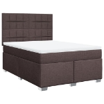 Giroletto a Molle con Materasso Marrone Scuro 140x200cm Tessuto