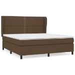 Giroletto a Molle con Materasso Marrone Scuro 180x200cm Tessuto