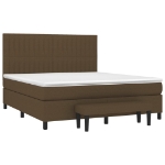 Giroletto a Molle con Materasso Marrone Scuro 180x200cm Tessuto