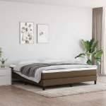 Giroletto a Molle con Materasso Marrone Scuro 180x200cm Tessuto