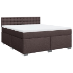 Giroletto a Molle con Materasso Marrone Scuro 180x200cm Tessuto