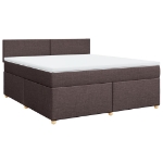Giroletto a Molle con Materasso Marrone Scuro 180x200cm Tessuto