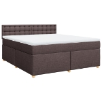 Giroletto a Molle con Materasso Marrone Scuro 180x200cm Tessuto