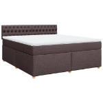 Giroletto a Molle con Materasso Marrone Scuro 180x200cm Tessuto