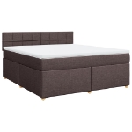 Giroletto a Molle con Materasso Marrone Scuro 180x200cm Tessuto