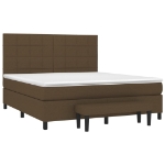 Giroletto a Molle con Materasso Marrone Scuro 180x200cm Tessuto