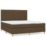Giroletto a Molle con Materasso Marrone Scuro 180x200cm Tessuto