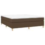 Giroletto a Molle con Materasso Marrone Scuro 180x200cm Tessuto