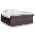 Giroletto a Molle con Materasso Marrone Scuro 180x200cm Tessuto