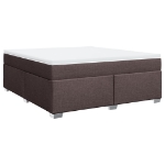Giroletto a Molle con Materasso Marrone Scuro 180x200cm Tessuto