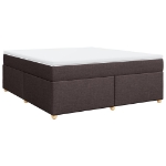 Giroletto a Molle con Materasso Marrone Scuro 180x200cm Tessuto