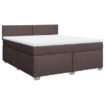 Giroletto a Molle con Materasso Marrone Scuro 180x200cm Tessuto