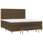 Giroletto a Molle con Materasso Marrone Scuro 180x200cm Tessuto