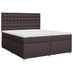 Giroletto a Molle con Materasso Marrone Scuro 180x200cm Tessuto
