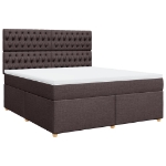 Giroletto a Molle con Materasso Marrone Scuro 180x200cm Tessuto