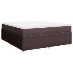 Giroletto a Molle con Materasso Marrone Scuro 180x200cm Tessuto