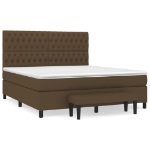 Giroletto a Molle con Materasso Marrone Scuro 180x200cm Tessuto