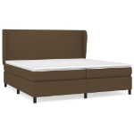 Giroletto a Molle con Materasso Marrone Scuro 200x200cm Tessuto